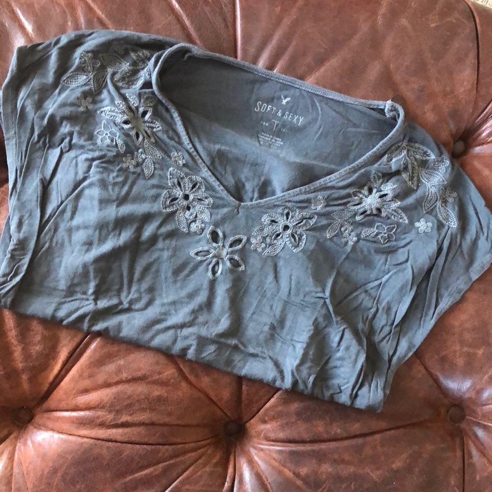 AEO Embroidered Top